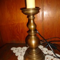 Стара английска бронзова лампа, снимка 6 - Антикварни и старинни предмети - 27879370