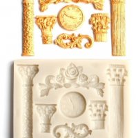 Колони часовник силиконов молд форма декорация торта фондан украса, снимка 1 - Форми - 27510859