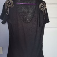 Дамска ленена блузка, снимка 1 - Тениски - 40374565