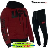 Спортен екип UFC, 2078 черен, памук и ликра, с качулка, снимка 3 - Спортни дрехи, екипи - 32277912