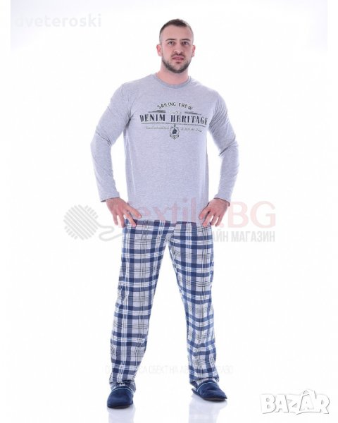 Мъжка пижама с дълъг ръкав размер М, снимка 1