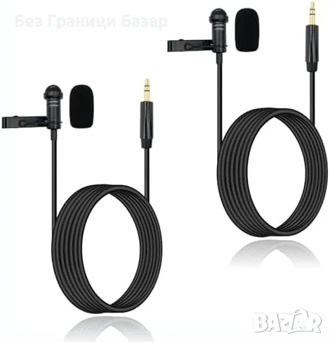 Нови 2 броя комплект мини микрофон за камера и стрийминг 3.5 мм за DJI Mic 2 Rode Wireless GO II, снимка 1