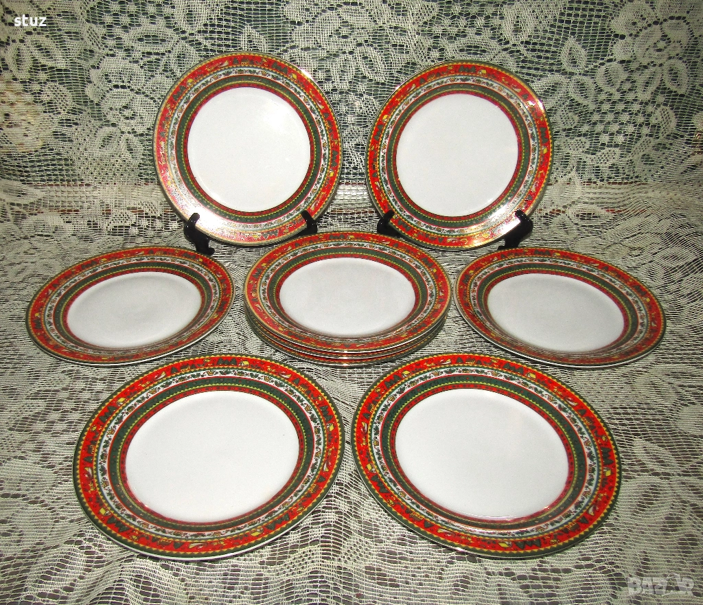 Порцеланови десертни чинии с коледни мотиви, нови, снимка 1