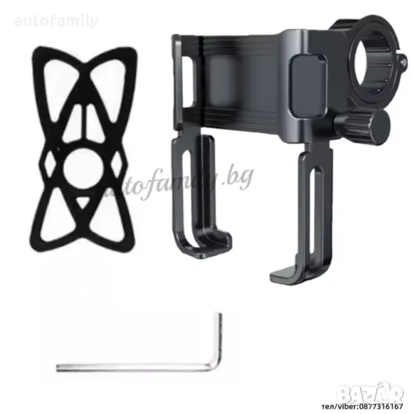 Стойка За Телефон За Мотор/Колело - Алуминиева, снимка 1