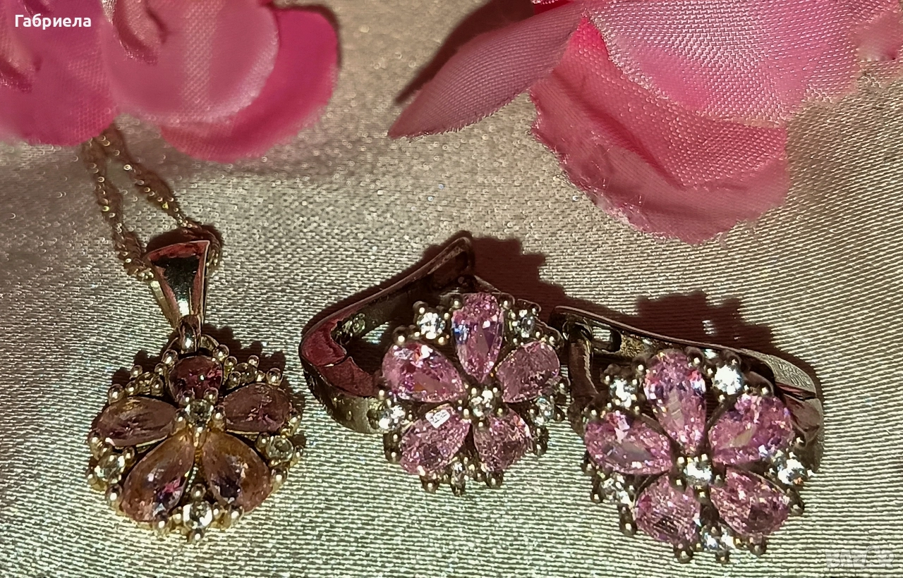 Почукай на вратата ми-сребърни колие и обеци, снимка 1