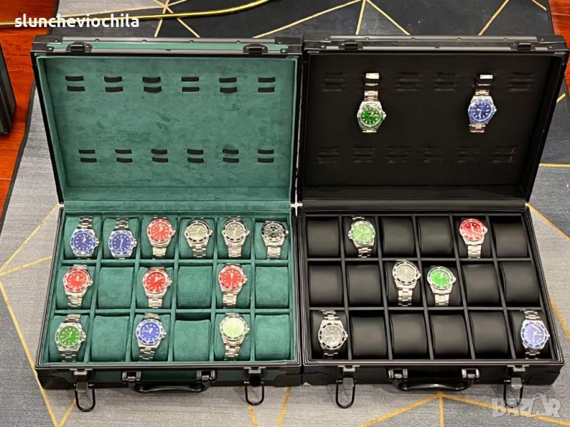 Луксозен Куфар за часовници Кутия за часовник, снимка 1