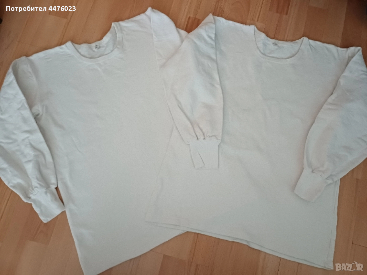 Бели, ватирани блузи, снимка 1