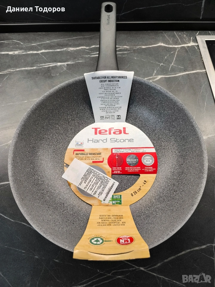 Уок тиган Tefal Hard Stone, снимка 1