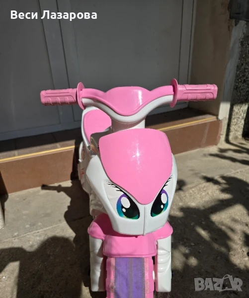 Розов мотор за баланс с бандаж на гумите и дръжка, 72х52х35см , снимка 1