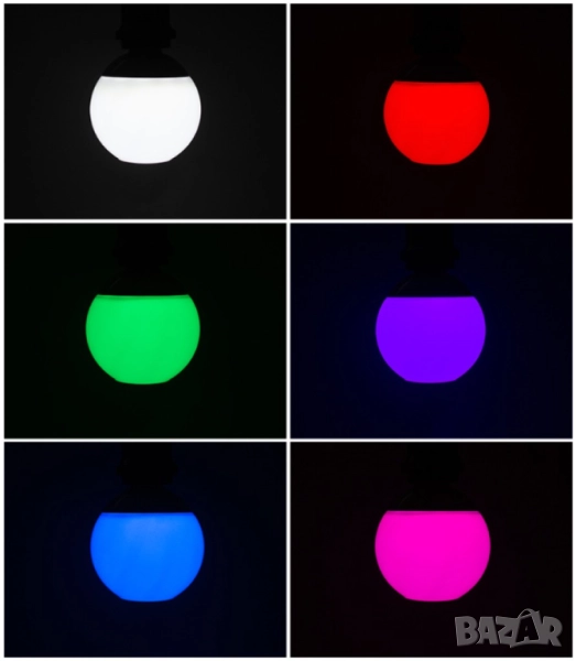 💡🌈 Цветна LED Крушка с Дистанционно  , снимка 1