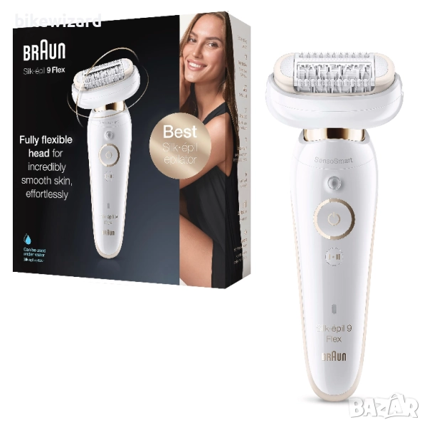 Braun Silk-Epil SES9001 3D WHT/Gold BOX MN епилатор, снимка 1