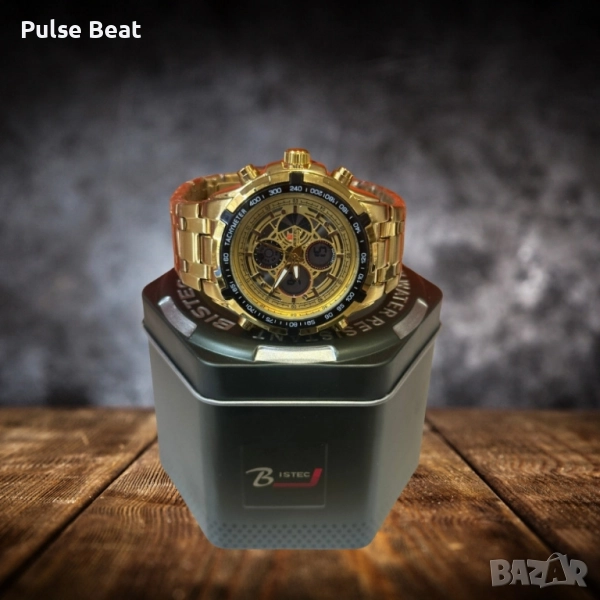 Луксозен златист часовник BISTEC – съвършенство в детайлите, снимка 1