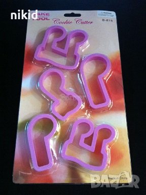 5 бр Нота Ноти Музика Музикални резци резец пластмасови форми форма за сладки тесто фондан, снимка 1