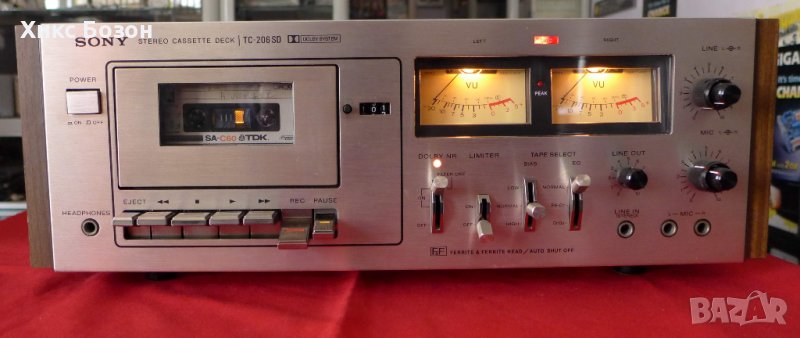 Прекрасен касетен дек Sony TC 206SD - 10 кила качествен звук, снимка 1