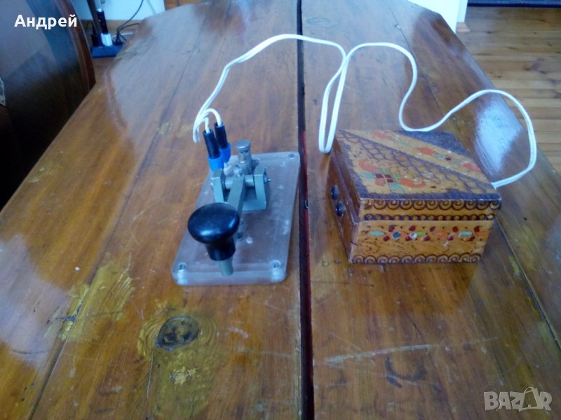 Стар морзов манипулатор,ключ,зумер, снимка 1