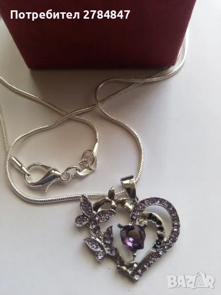 Колие сърца и пеперуди , снимка 1