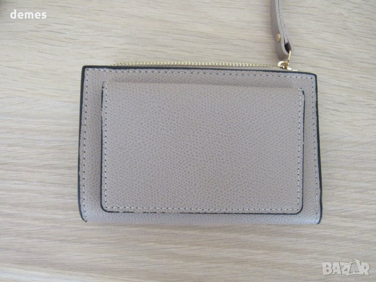 Дамско портмоне 2 в 1 от естествена кожа-капучино,Монголия, снимка 1