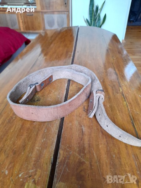 Стара кожена ремъчка,ремък за пушка #9, снимка 1