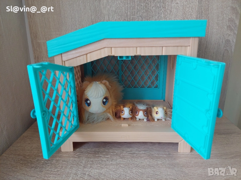 Интерактивен комплект Little live pets хамстер-морско свинче с къща, снимка 1