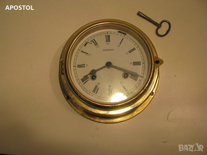 месингов корабен часовник, снимка 1