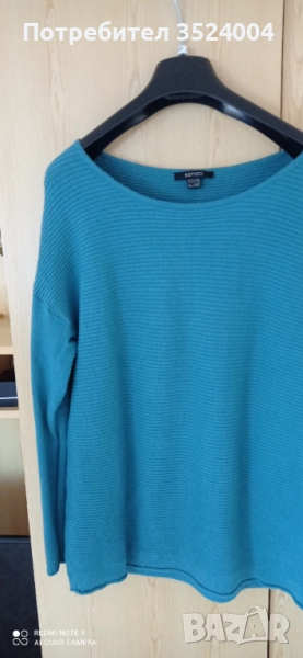 Памучен пуловер  с паднал ръкав.. Размер М.Удобен за зима ,пролет,есен, снимка 1