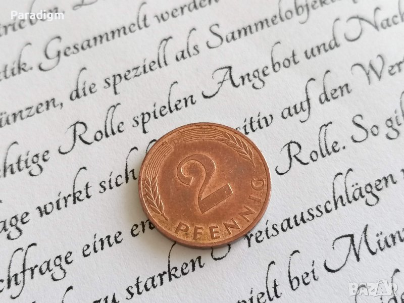 Монета - Германия - 2 пфенига | 1991г.; серия D, снимка 1
