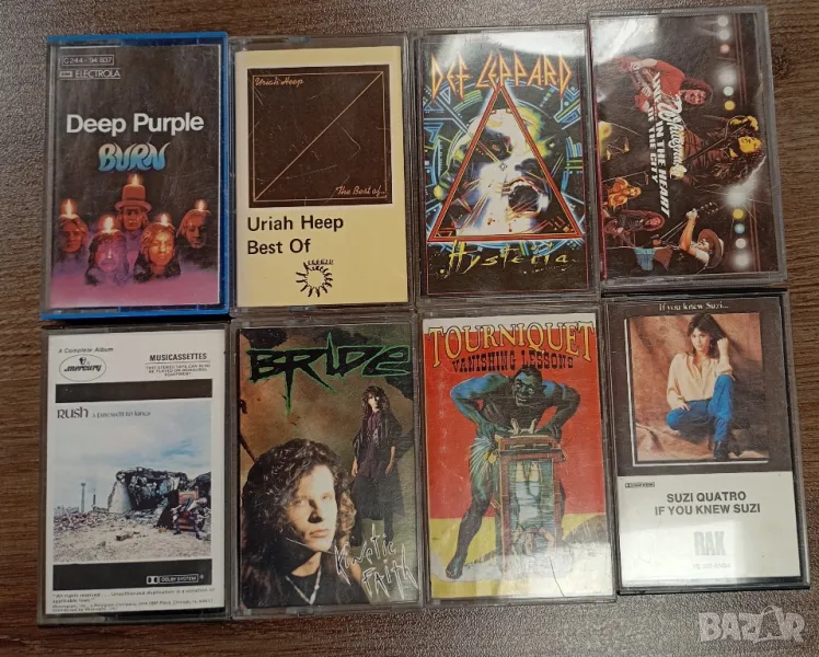 Лот от 7 бр оригинални касети - Deep Purple Uriah Heep Def Leppard Whitesnake Rush Bride, снимка 1