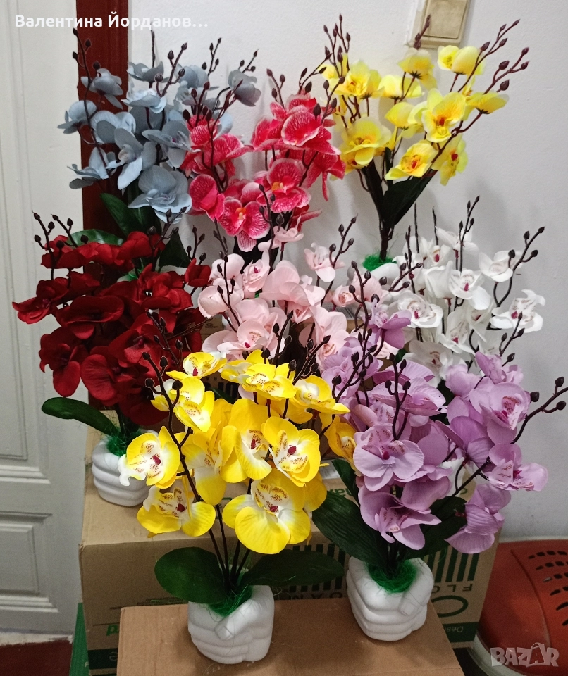 декорация с изкуствени орхидеи , снимка 1