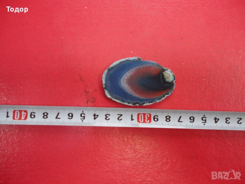 Полиран минерал ахат халцедон 16 , снимка 1