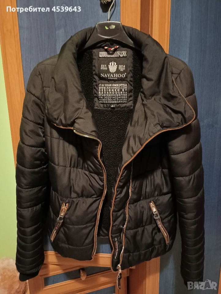Зимно дамско яке с топла вата размер S, снимка 1