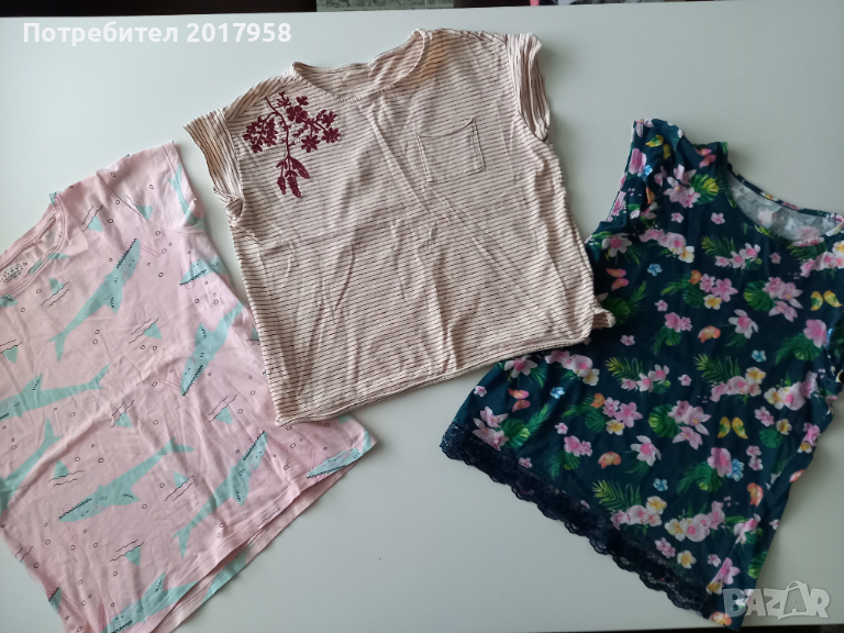 3 тениски 134 см, снимка 1