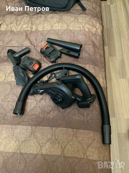 Безжичен 2-в-1 Фуния за Листа и Вакуум с Батерия 2x3000mAh и Зарядно,, снимка 1