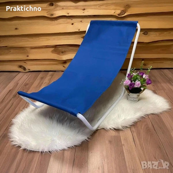 Преносим сглобяем шезлонг за плаж и къмпинг, с включена чанта, Malatec, снимка 1