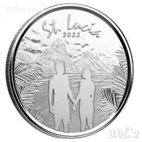 1 oz Сребро Източни Кариби - Св. Лусия 2022, снимка 1