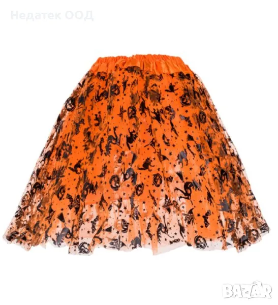 Детска пола, Хелоуин, оранжев, снимка 1