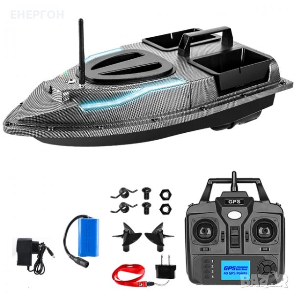 Flytec V900 GPS лодка за захранка с 40 точков GPS Оригинал , снимка 1