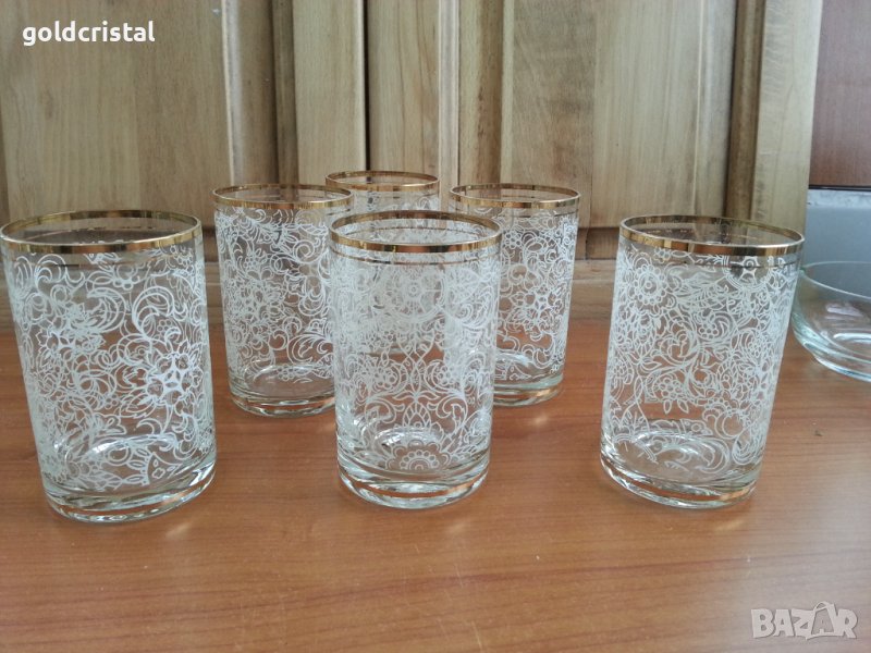 Ретро стъклени чаши дантела , снимка 1