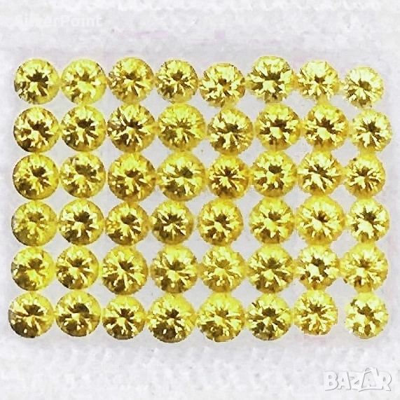 Жълти сапфири 100 броя калибрирани , снимка 1