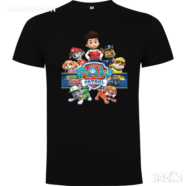 Нова детска тениска Пес Патрул (PAW Patrol) в черен цвят , снимка 1