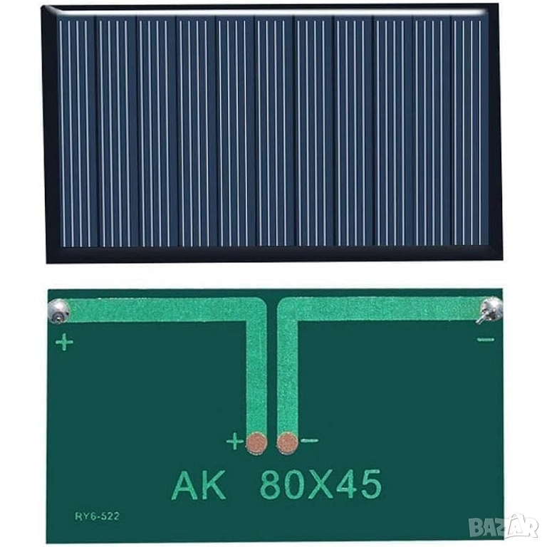 Мини соларен панел 5V 100mA 80×45mm 0.5W, снимка 1