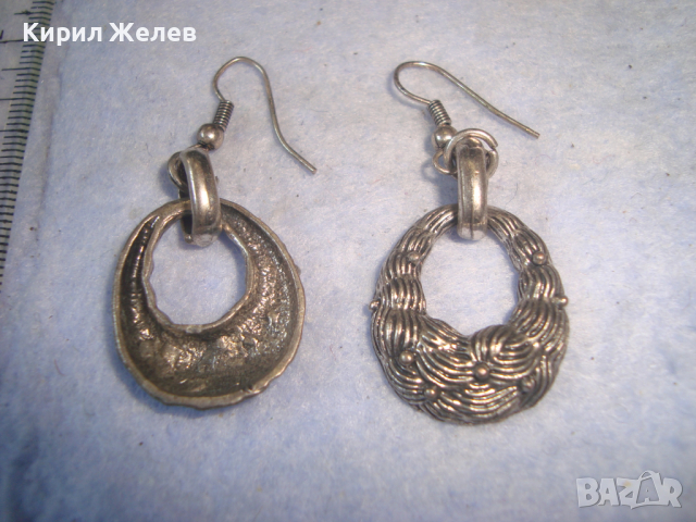 ПОСРЕБРЕНИ ВИНТИДЖ АРТ ДЕКО СТИЛ ОБЕЦИ ОРНАМЕНТИРАНИ 8634, снимка 5 - Обеци - 36520277