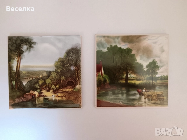 2 броя плочки със селски пейзаж