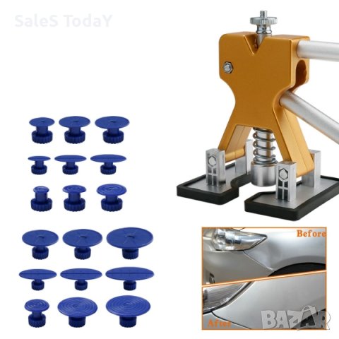 КОМПЛЕКТ ЗА ПРЕМАХВАНЕ НА ВДЛЪБНАТИНИ ПО КУПЕТО НА АВТОМОБИЛА, ИНСТРУМЕНТ С 18 ПРИСТАВКИ, снимка 7 - Аксесоари и консумативи - 38994003