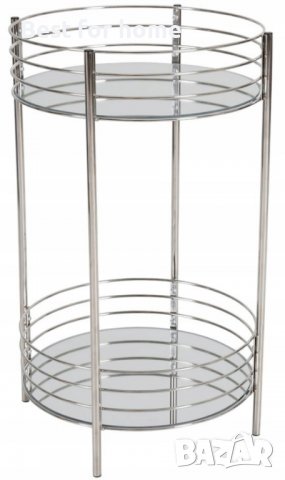 Маса на две нива с огледални плотове 65 см, снимка 6 - Маси - 36748882