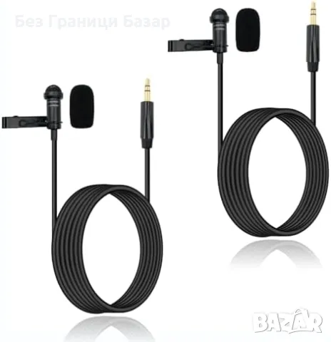 Нови 2 броя комплект мини микрофон за камера и стрийминг 3.5 мм за DJI Mic 2 Rode Wireless GO II