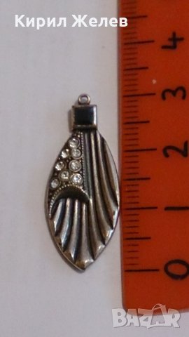 Посребрена красива листо висулка Арт-12253, снимка 2 - Други - 28769163