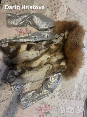 Дамска парка в сив цвят , снимка 3 - Якета - 52548633