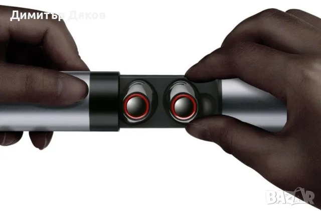 Bluetooth слушалки TWS-S2, зареждащ метален кейс с 1200mAh батерия - EP71, снимка 3 - Bluetooth слушалки - 48205690