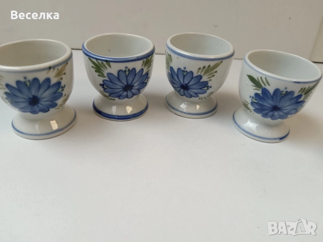 Порцеланов комплект за закуска - коктиери, солници и съд за затопляне , снимка 4 - Сервизи - 52425147