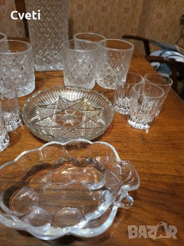 Кристален комплект шише и чаши, снимка 5 - Сервизи - 38039428